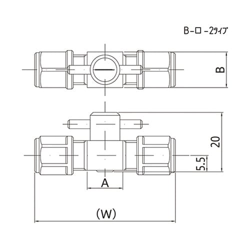 CTFE2方コックB−1.6−2