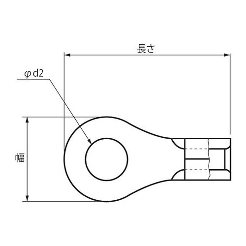 銅線用裸圧着端子 HC R−38−14