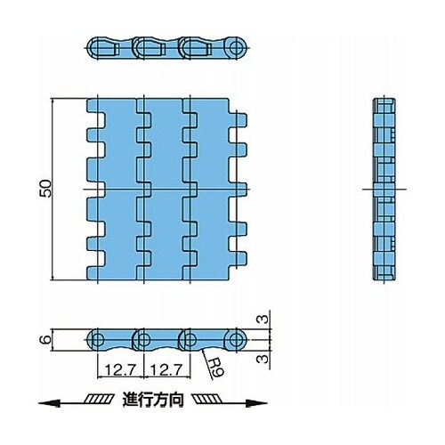 プラスチックモジュラーチェーン BTC4