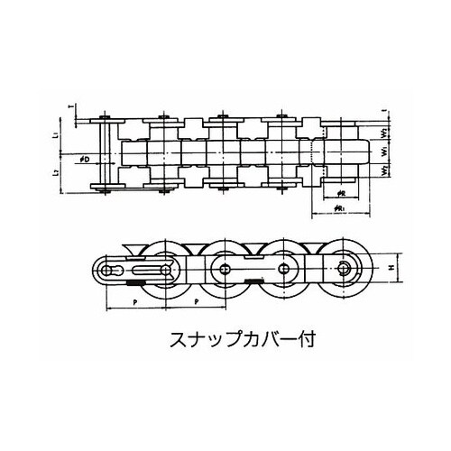 倍速チェーン スナップカバー付 RF20