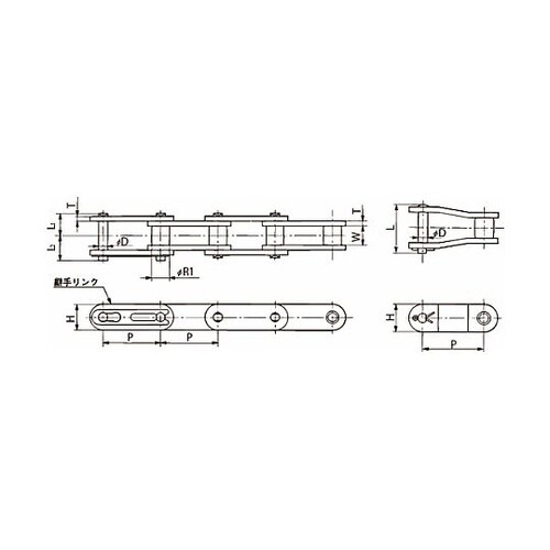 ラムダバイピッチチェーン RF2060S