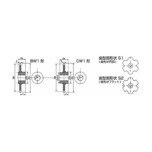 RFコンベヤチェーン用スプロケット(Rロ