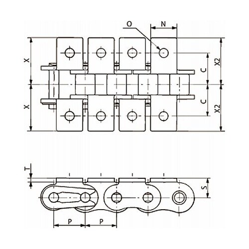 アタッチメント付 RS形チェーン RS1