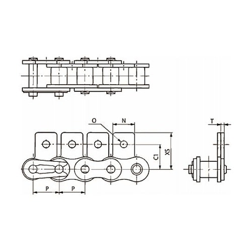アタッチメント付 RS形チェーン RS1