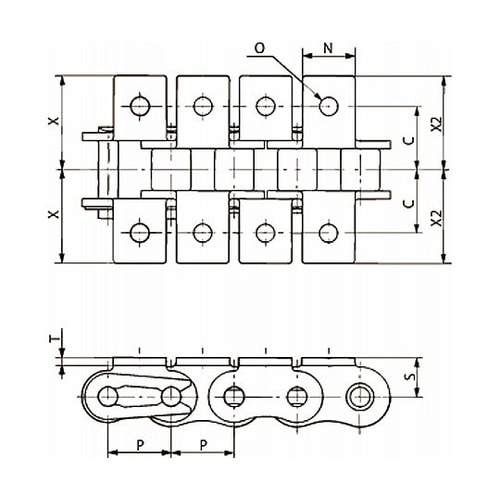 アタッチメント付 RS形チェーン RS2