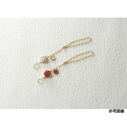 水引細工「梅結び」リールキィー 白梅