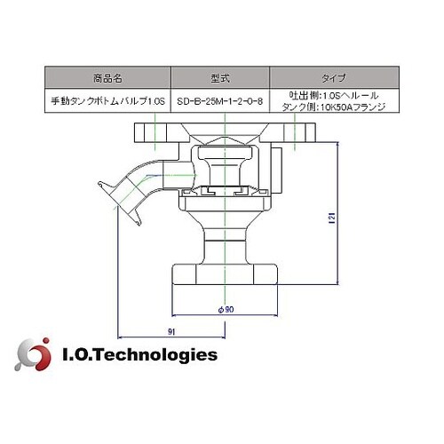 手動タンクボトムバルブ 1.0S SD−