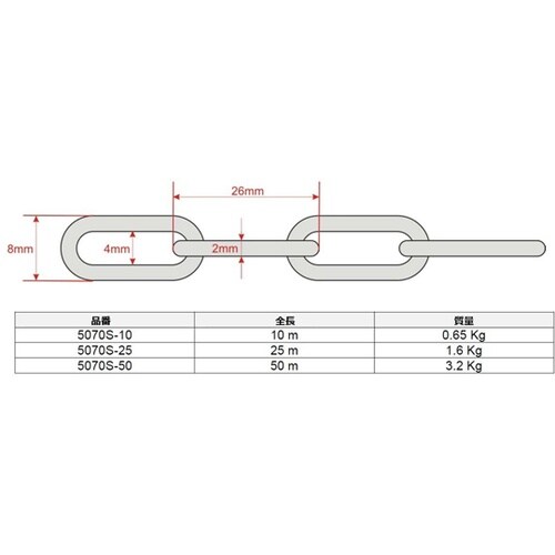 ハンドリール用チェーン(ステンレス) 5