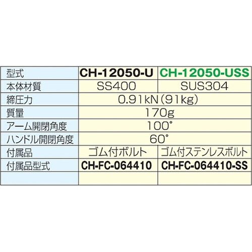 CH−12050−U 縦型トグルクランプ