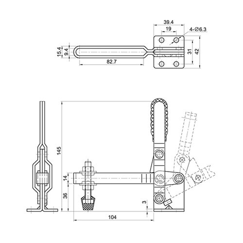 CH−101−E 縦型トグルクランプ