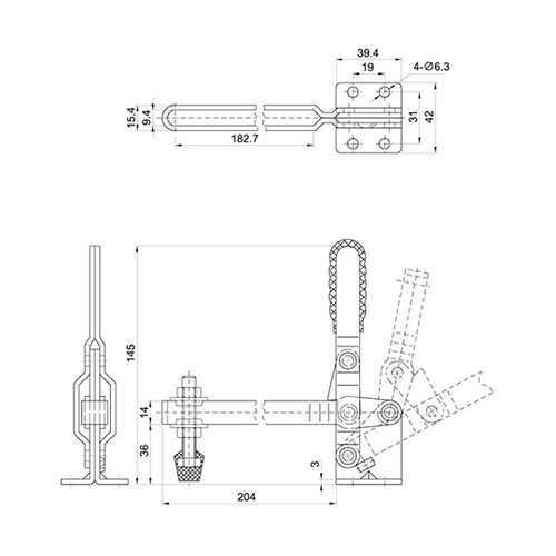 CH−101−E−20 トグルクランプ
