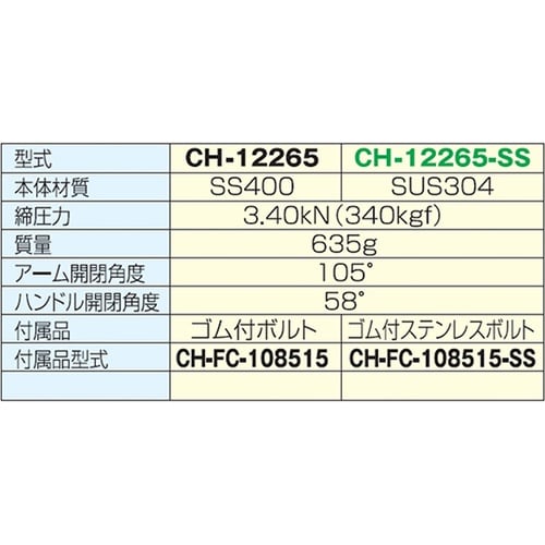 CH−12265 縦型トグルクランプ