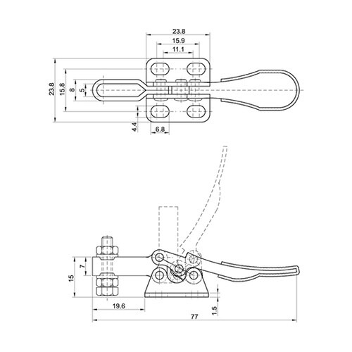 CH−201−SS 横型トグルクランプ