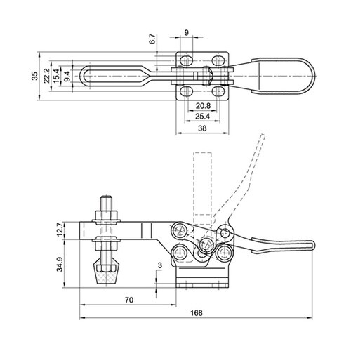 CH−225−DSS 横型トグルクランプ