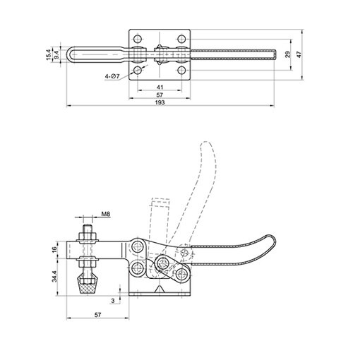 CH−203−F 横型トグルクランプ