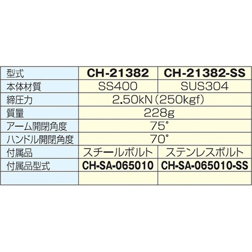 CH−21382−SS トグルクランプ