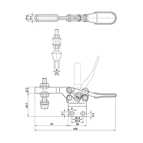 CH−225−DI 横型トグルクランプ