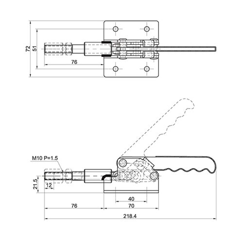 CH−302−DM 横押型トグルクランプ