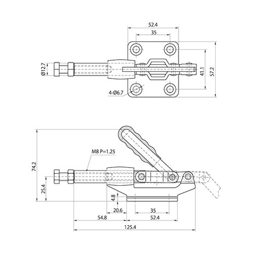 CH−304−CM 横押型トグルクランプ
