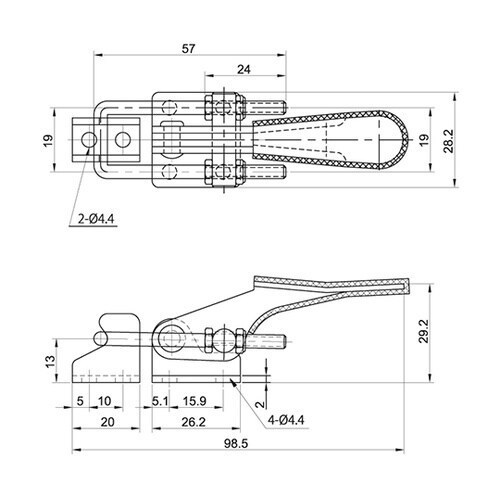 CH−40323 フック型トグルクランプ