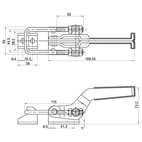 CH−40341 フック型トグルクランプ
