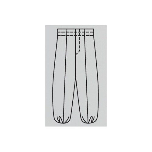 7206B 上下服 ズボン 白 L