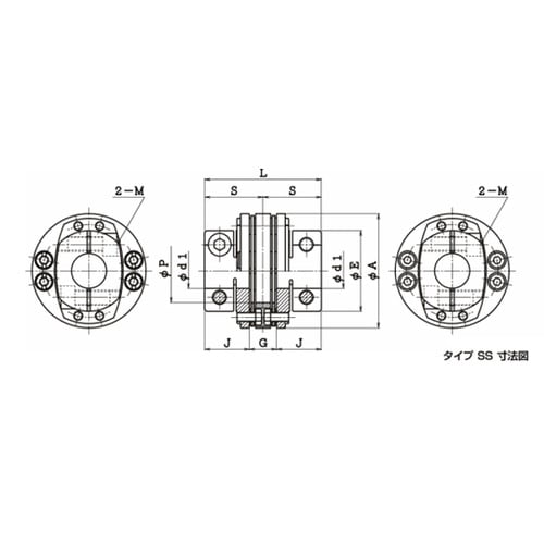 カップリング 精密バネ軸継手 TCD−B