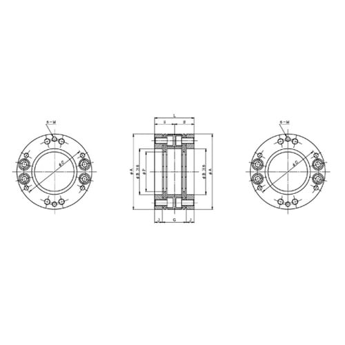 カップリング 精密バネ軸継 TCFFS・