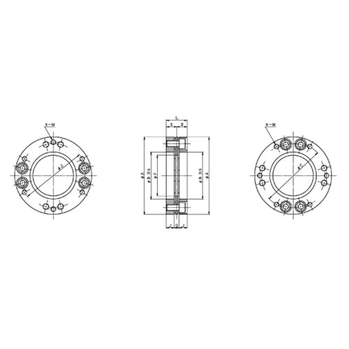 カップリング 精密バネ軸継 TCFFS・