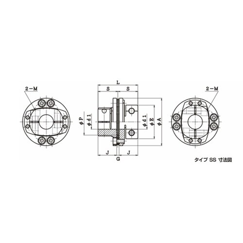 カップリング 精密バネ軸継手 TCD−B