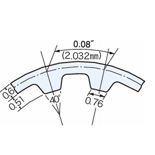 三ツ星ベルト タイミングベルト MXL形