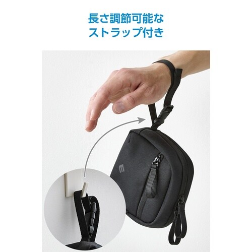 ガジェットポーチ 小型 自立 ケーブル