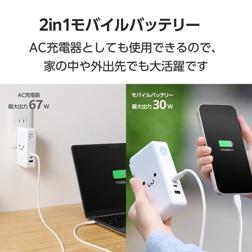 10000mAh一体型バッテリー WF