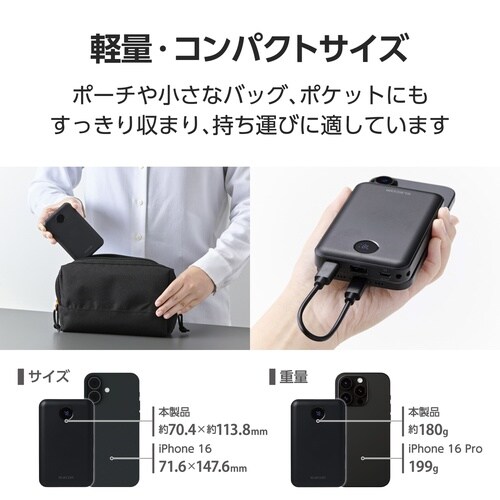 モバイルバッテリー10000mAh 3ポート