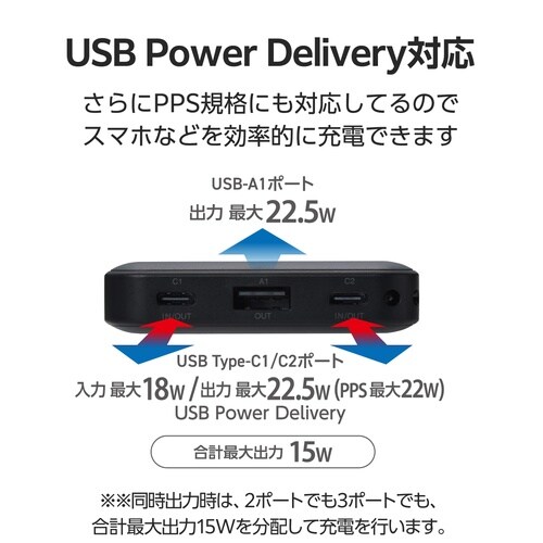 モバイルバッテリー10000mAh 3ポート