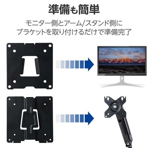 ブラケット クイックリリース VESA対応