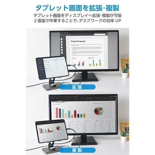 13インチタブレットスタンド型ドッキング