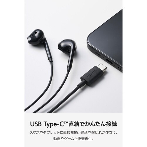 USB−Cイヤホン 有線 インナー型 DAC 黒