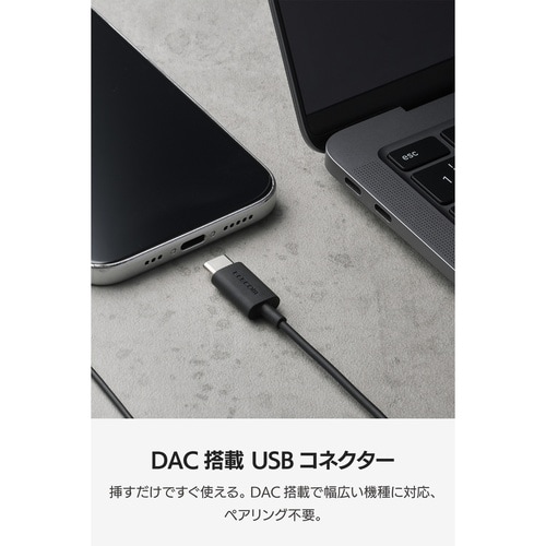 USB−Cイヤホン 有線 カナル型 DAC 黒