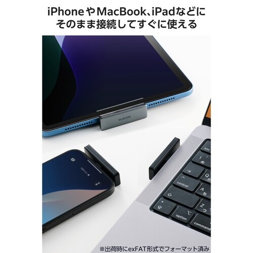 外付けSSD 1TB 直挿しGen2×2 灰