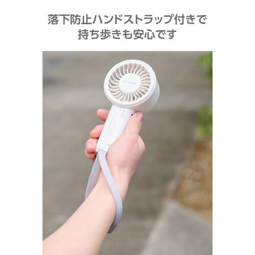 ハンディファン 携帯扇風機 大風量 USBC 白