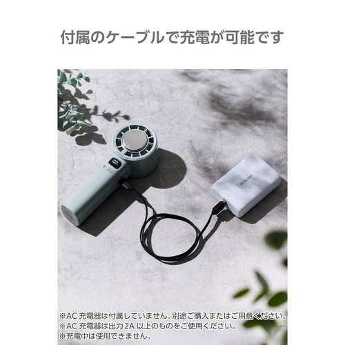 ハンディファン 冷却板 10段階 表示付 緑