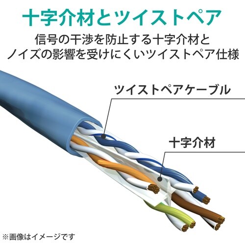 CAT6A 長尺LANケーブル 300m