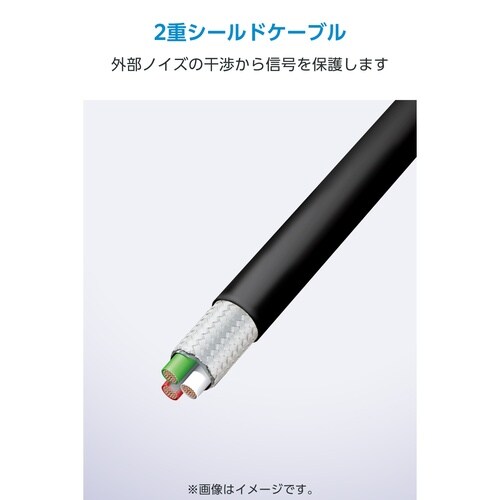 USB−A−Cケーブル シリコン 1m 3A 黒