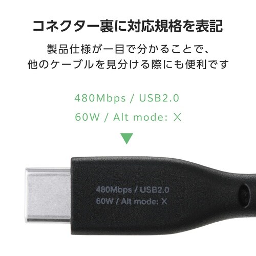 USB−Cケーブル PD60W 1m ナイロン磁石