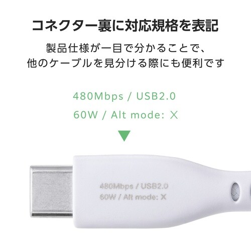 USB−Cケーブル PD60W 1m ナイロン磁石