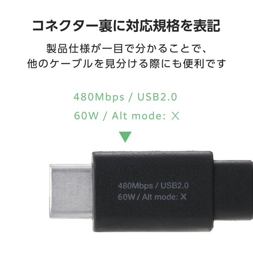 USB−Cケーブル PD60W 1m