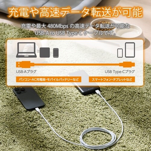 mofult USB−AtoCケーブル 感電防止