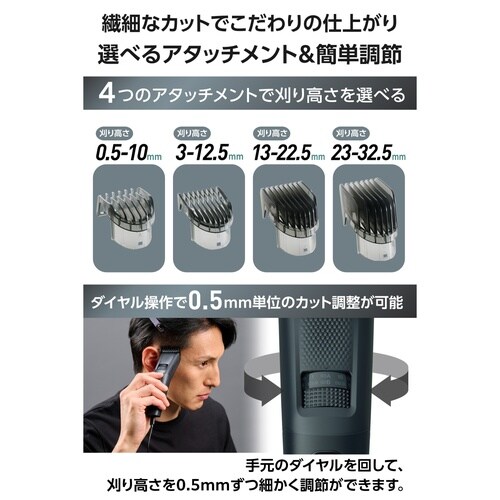 バリカン USB−C充電 0.5ー32.5mm