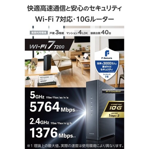 Wi−Fi7 ルーター 10Gbps メッシュ